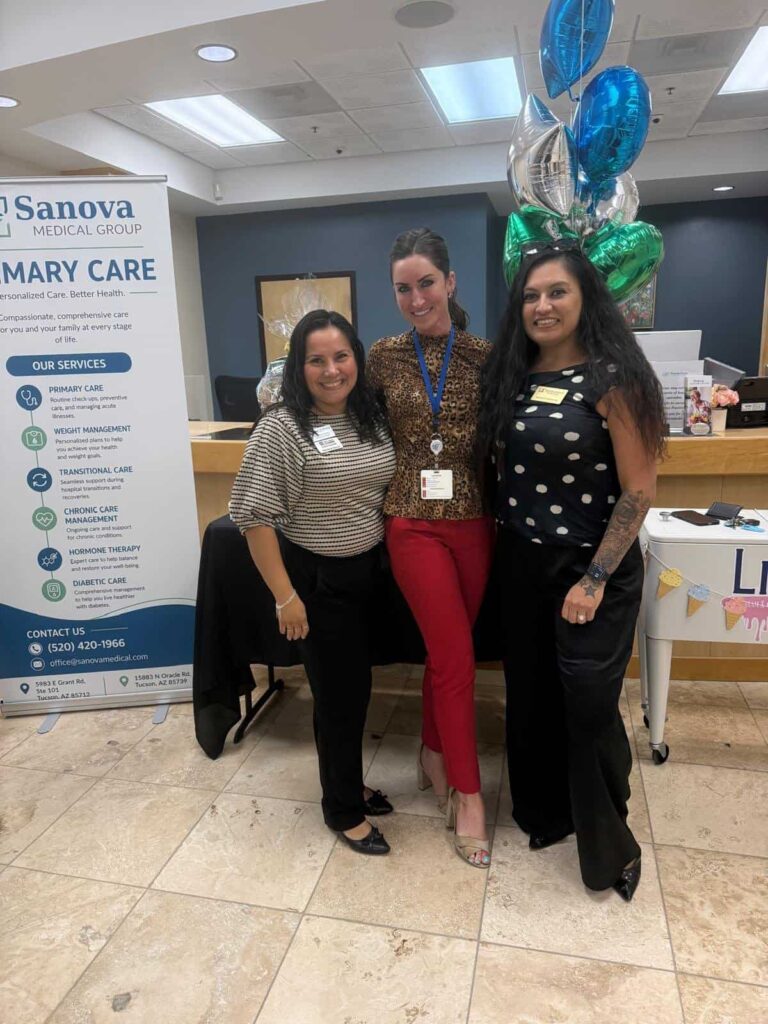 Sanova Medical Group primary care team at the open house in the shared Oracle Rd building